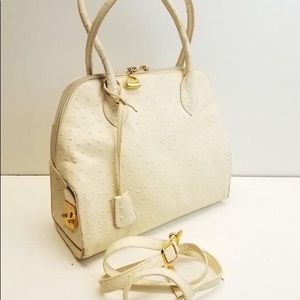 Fontanelli Italian white leather designer purse